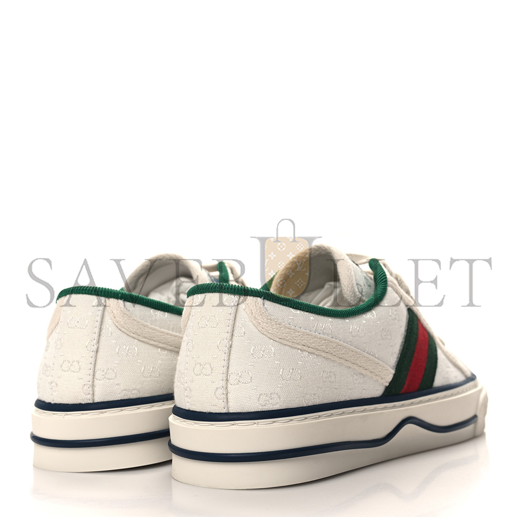 GUCCI JACQUARD MINI GG MONOGRAM WEB WOMENS 1977 TENNIS SNEAKERS
